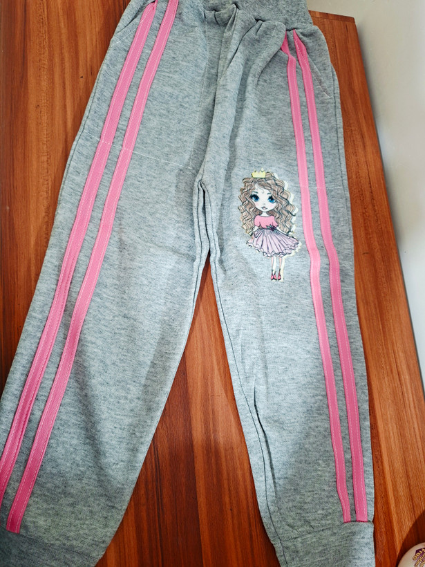 شلوار بچگانه دخترانه نواردار عروسکی دمپاکش ملانژ